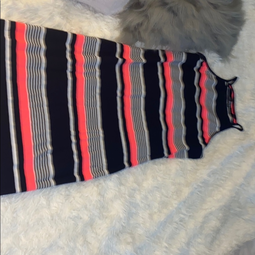 black/white/ pink superdry dress